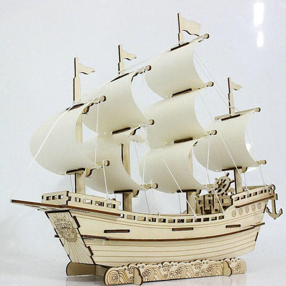 Maquette de voilier en bois à monter soi-même, puzzle 3D à assembler
