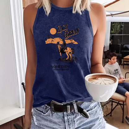 Chaleco estampado vaquero del oeste