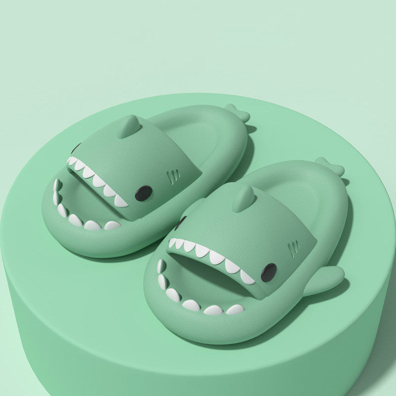 Pantuflas de tiburón de dibujos animados divertidas y bonitas, suaves, para interior y exterior