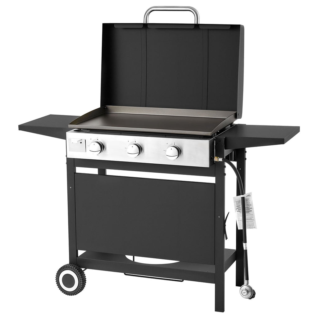 Plancha de gas, parrilla de superficie plana de 3 quemadores