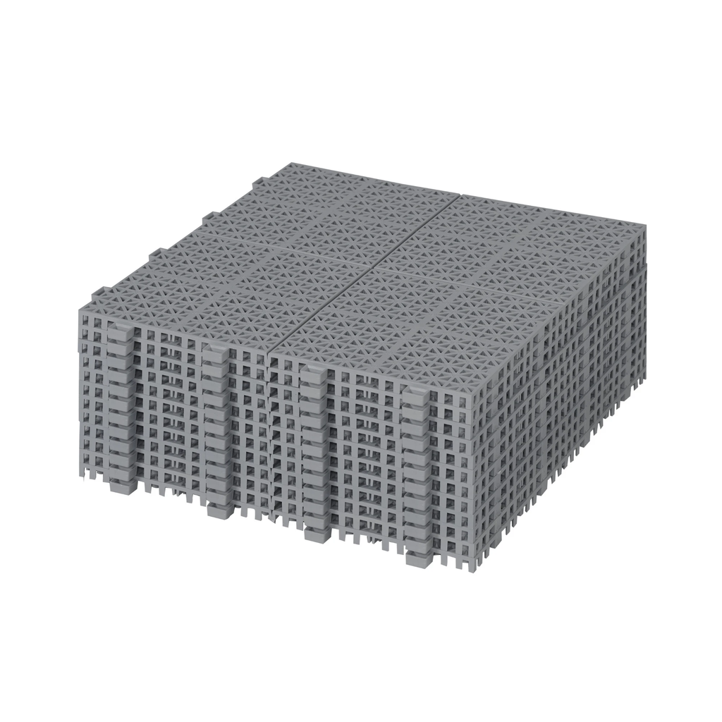 12 x 12 inch gray interlocking deck tiles, plastic waterproof, weighing up to 6613 pounds, with a rose pattern pack of 12 by eprolo