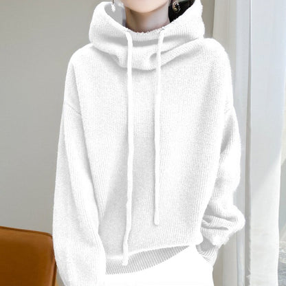 Pull épais décontracté pour femme, modèle polyvalent à manches longues, chaud pour l'automne et l'hiver