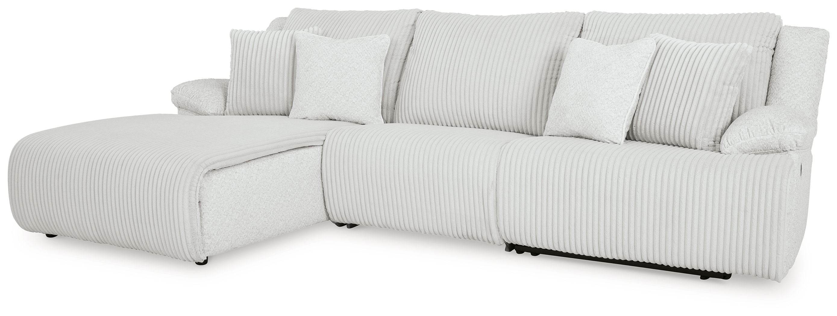 Top Tier - 3-Piece Sectional Sofa With LAF Press Back Chaise - Alloy-0