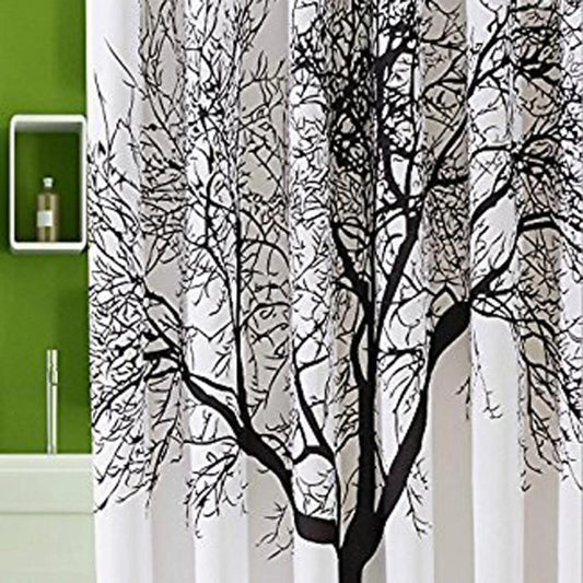Home Decoration Mildew Resistant Shower Curtain Fabric 180x180 Tree Design Peva Curtain by eprolo