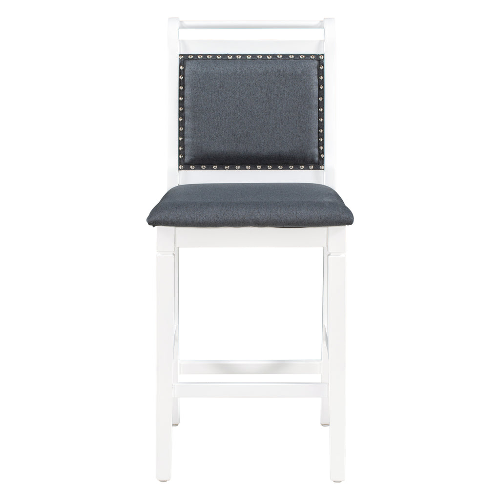 Juego de mesa de comedor de altura de mostrador de madera de 3 piezas con hojas abatibles