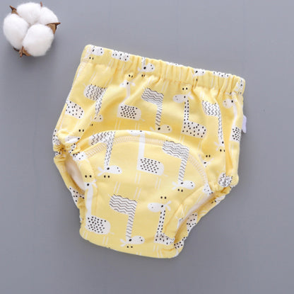 Pantalones de entrenamiento lavables para bebé, cubierta de pañal de gasa de 6 capas