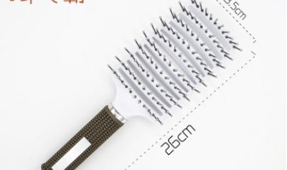 Cepillo para el cabello antinudos Brushy, desenredante para mujer, cerdas de nailon, masajeador de cuero cabelludo, peine para el cabello