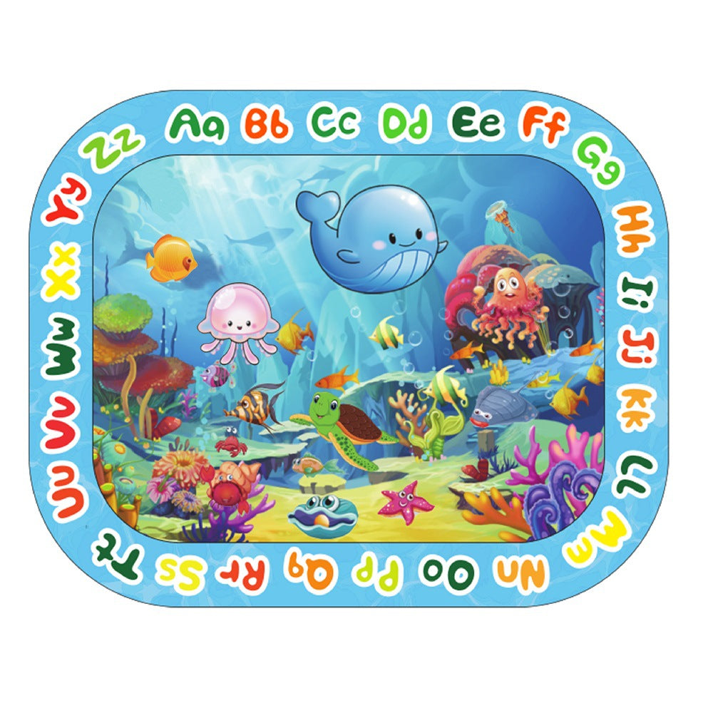 Tapis de jeu aquatique gonflable pour bébé Tortue de mer