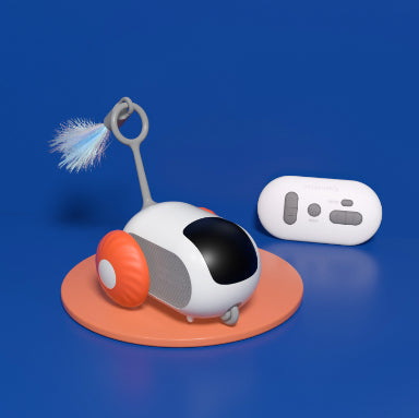 Coche Teledirigido Interactivo para Gatos Juguete Carga USB Persecución Automática Teledirigido Inteligente Coche Interactivo para Gatos Productos para Mascotas