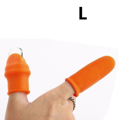 Cuchillo de pulgar de silicona, protector de dedos, equipo para cortar verduras, cuchillo para cosechar, pellizcar plantas, tijeras, guantes de jardinería