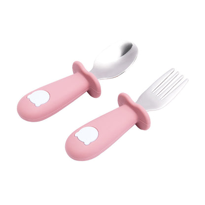 Cuillère Bébé en Silicone Ours de Dessin Animé Vaisselle pour Enfants
