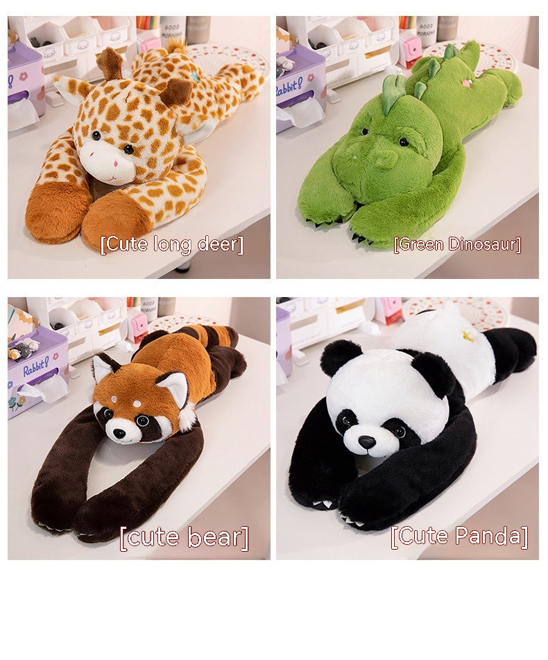 Peluche de dinosaurio, koala y oso tumbado