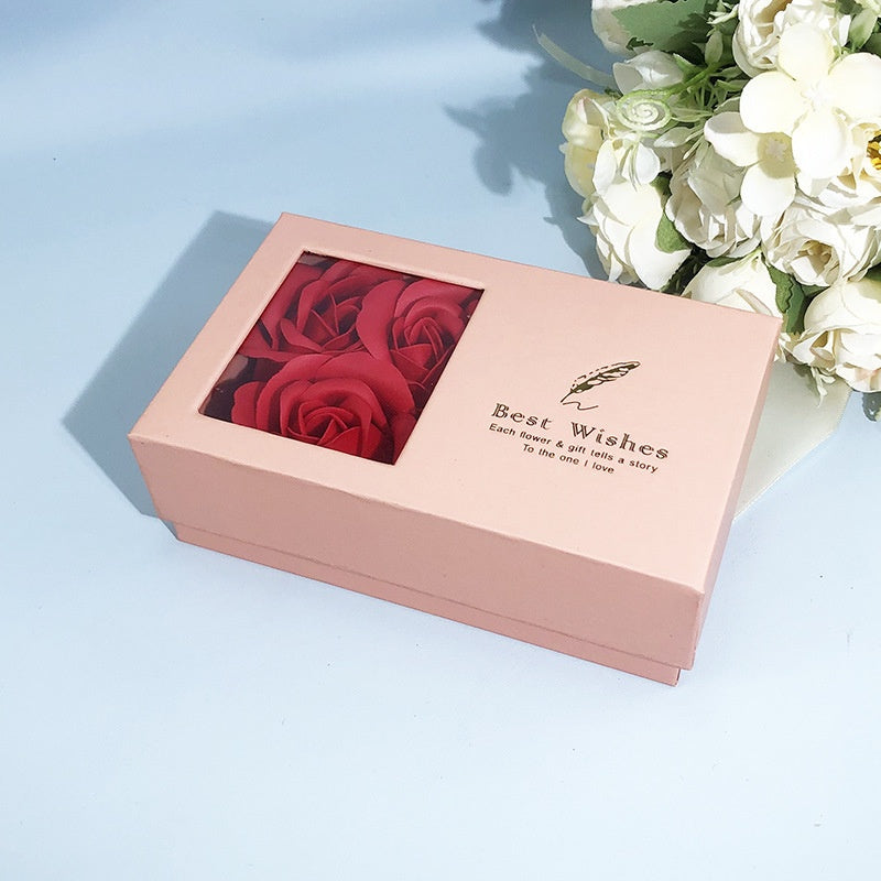 Coffret Cadeau Exquis : Bague de Couple, Collier, Boucles d'Oreilles et Ornement