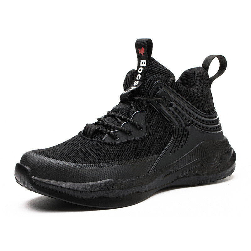 Chaussures de sécurité montantes Chaussures de protection pour la construction pour hommes Chaussures à bout en acier Bottes de randonnée respirantes Bottes de travail anti-perforation