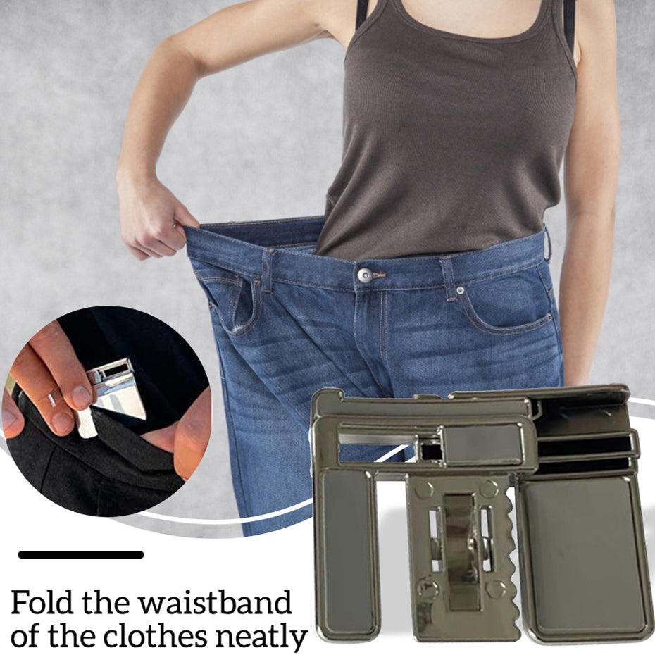 Hebilla de clip multiusos para cinturón, clip para ajustar la cintura del pantalón, clip retráctil unisex para estirar la cintura.