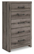 Graystorm Brown Gray Five Drawer Chest Furniture Storage Bedroom Wardrobe-0