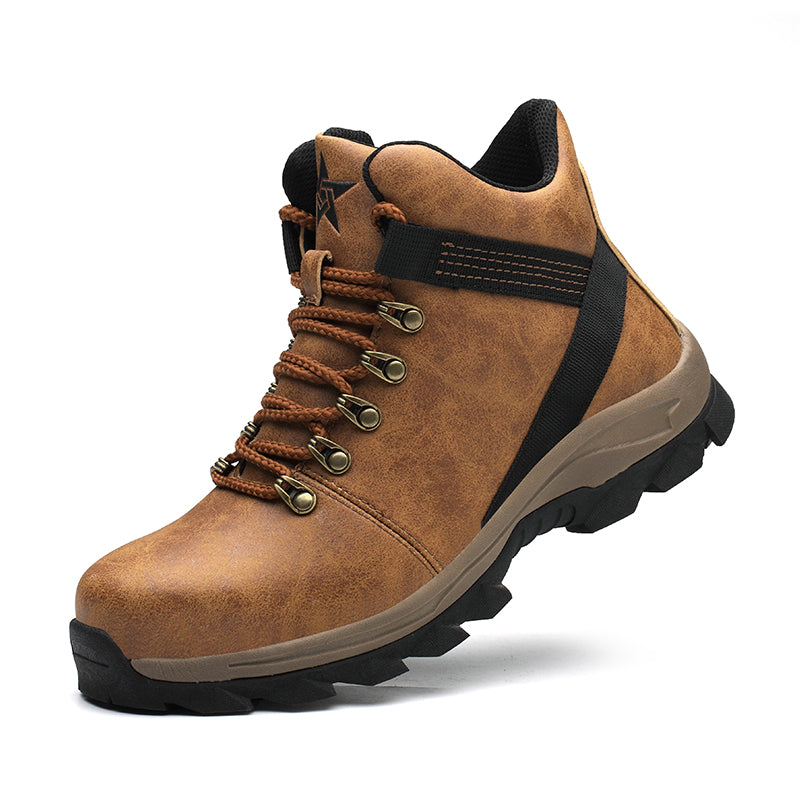Chaussures de sécurité montantes Chaussures de protection pour la construction pour hommes Chaussures à bout en acier Bottes de randonnée respirantes Bottes de travail anti-perforation