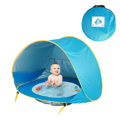 Tienda de playa para bebés, carpa de camping al aire libre para niños, plegable, impermeable, toldo parasol con protección UV.
