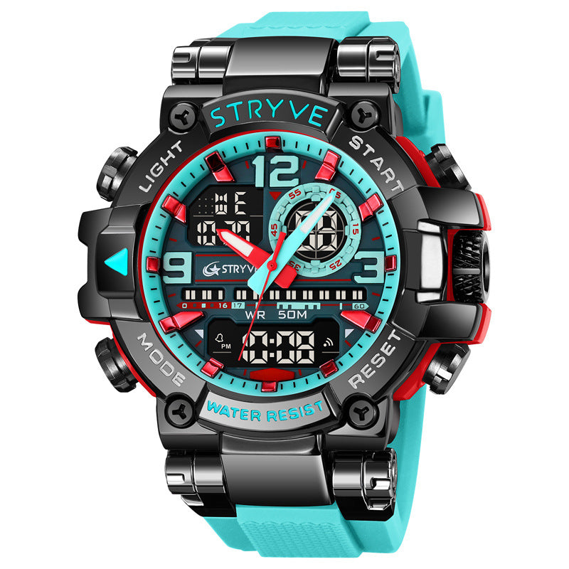 Nuevo reloj electrónico luminoso deportivo colorido impermeable, reloj multifuncional para estudiantes