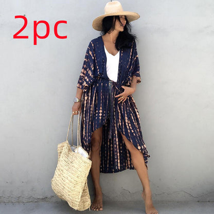 Robe de plage de villégiature en polyester anti-UV pour femmes