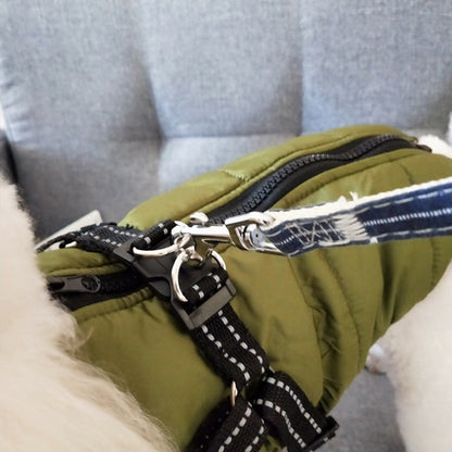 Ropa impermeable para perros, abrigo de invierno con arnés, ropa cálida para mascotas, chaqueta para perros grandes, abrigo para chihuahua y labrador, disfraz