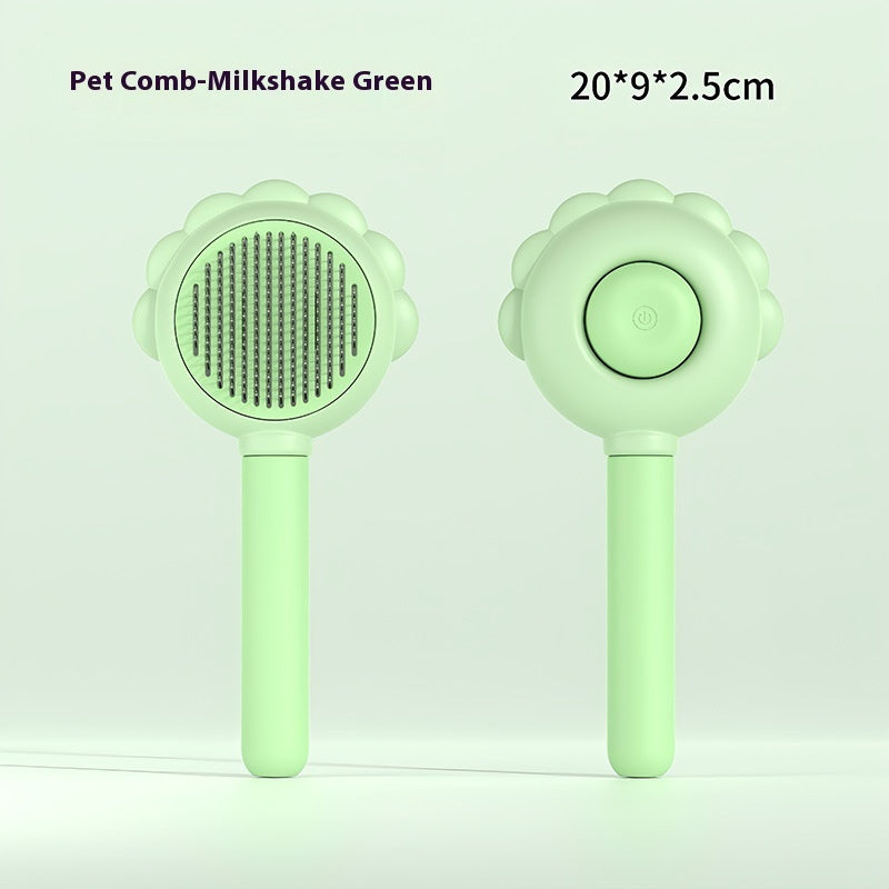 Peine de cepillo para perros autolimpiante 2 en 1 con pulverizador, peines removedores de pelo para mascotas, cepillo para pelo flotante, cepillo de aseo para mascotas, productos para mascotas