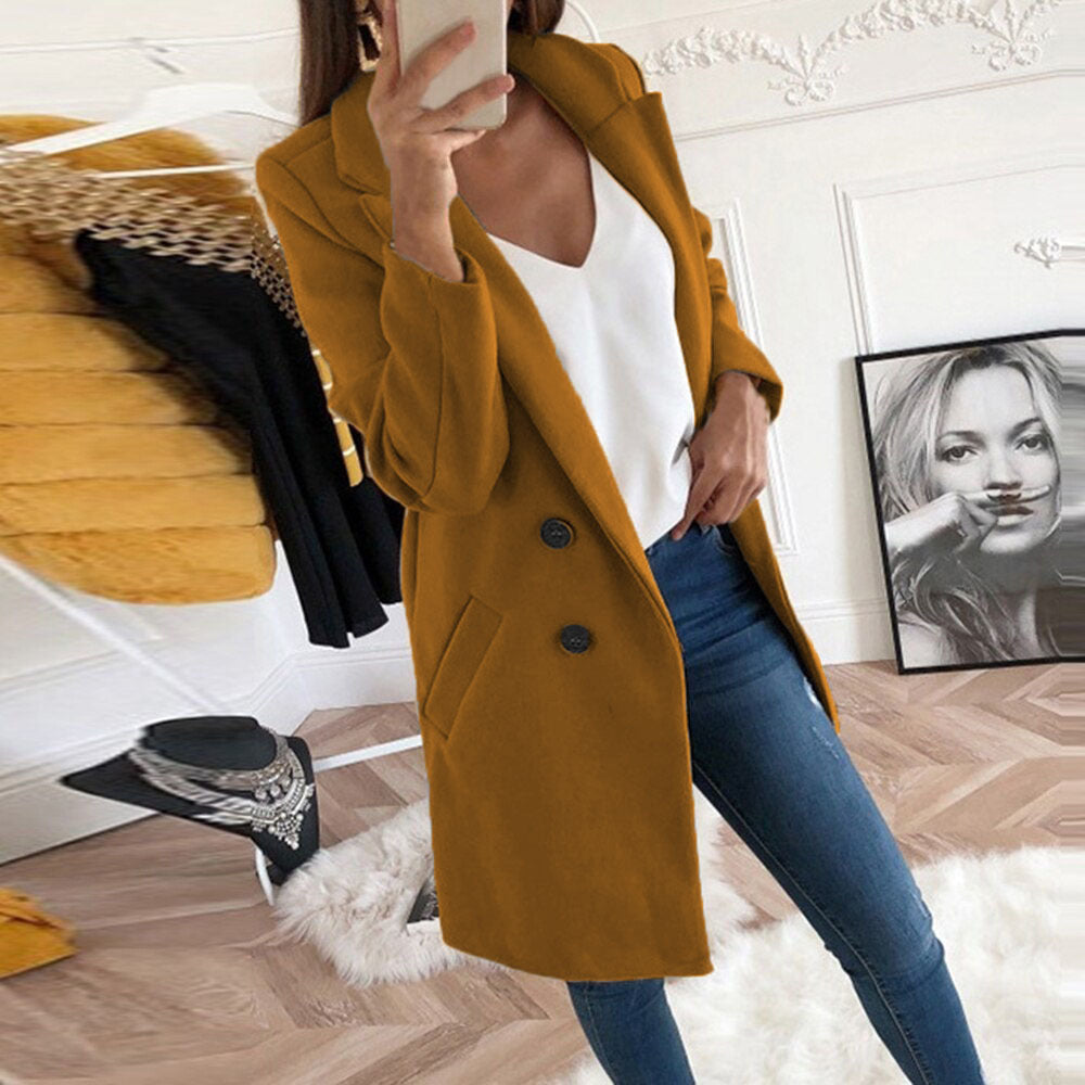 Manteau en laine mi-long