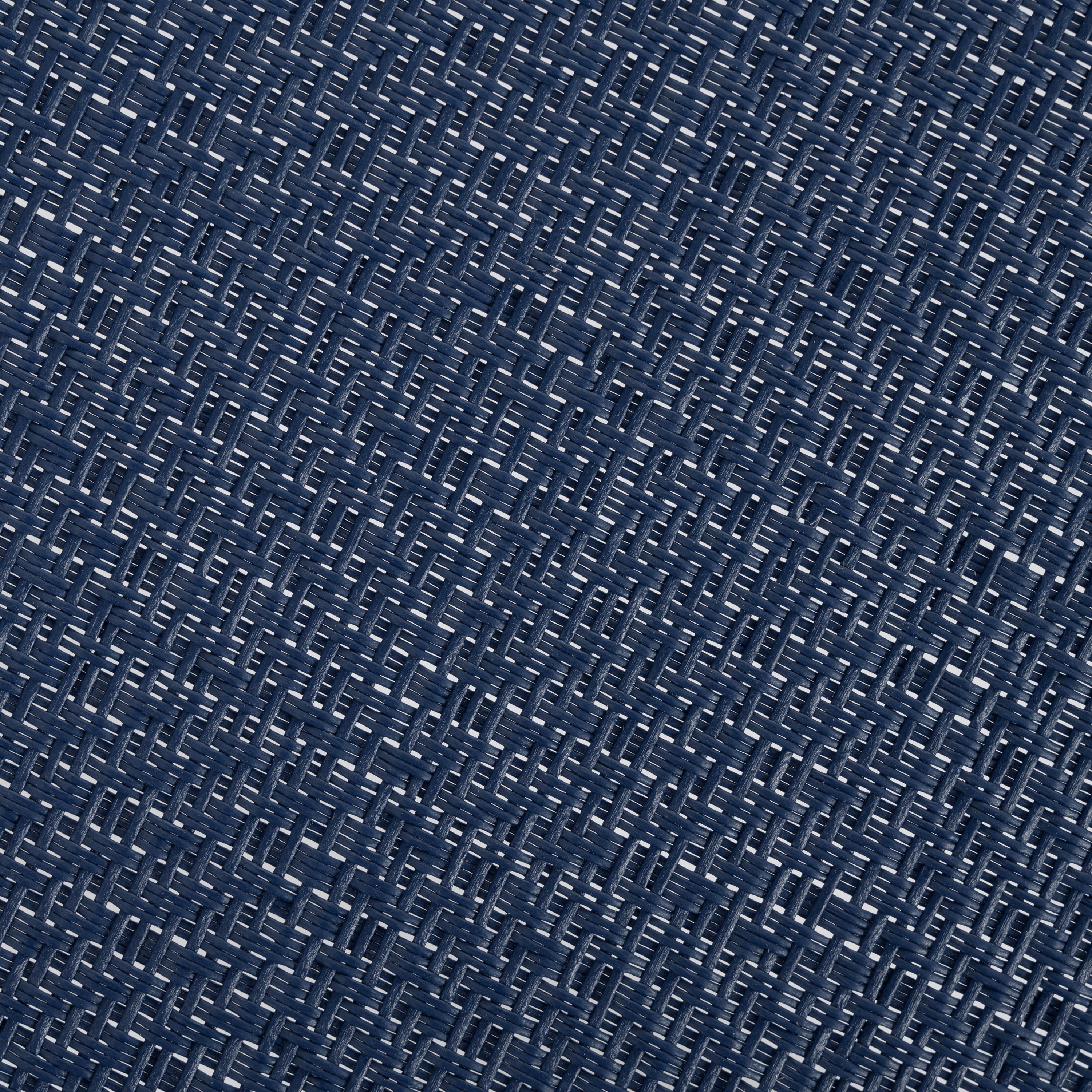 Ensemble de 3 chaises longues de terrasse, chaise longue d'extérieur avec 5 dossiers réglables, cadre en acier robuste, blanc bleu