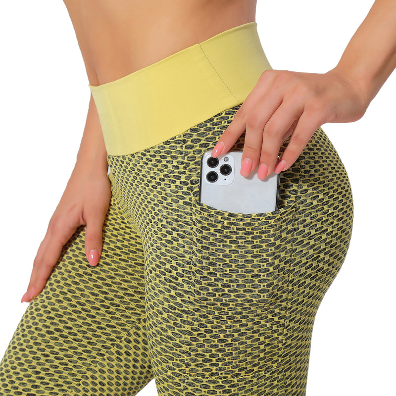 Pantalon de yoga de sport taille haute liftant les hanches pour femmes