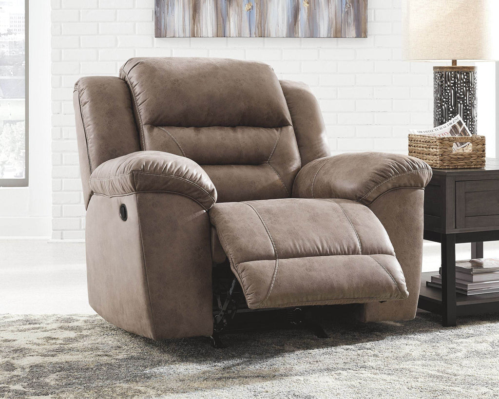 Stoneland - Rocker Recliner - Faux Leather - Fossil-1