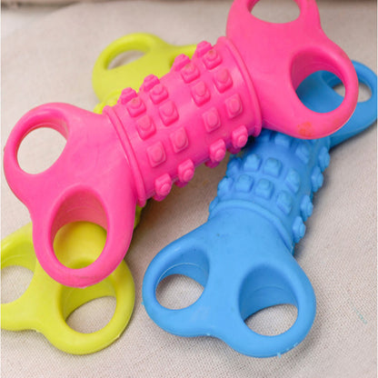 Juguete masticable de silicona con forma de hueso para perros