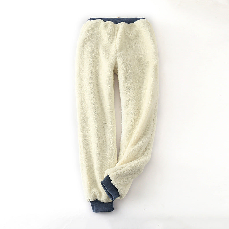 Pantalon de jogging matelassé en velours d'agneau