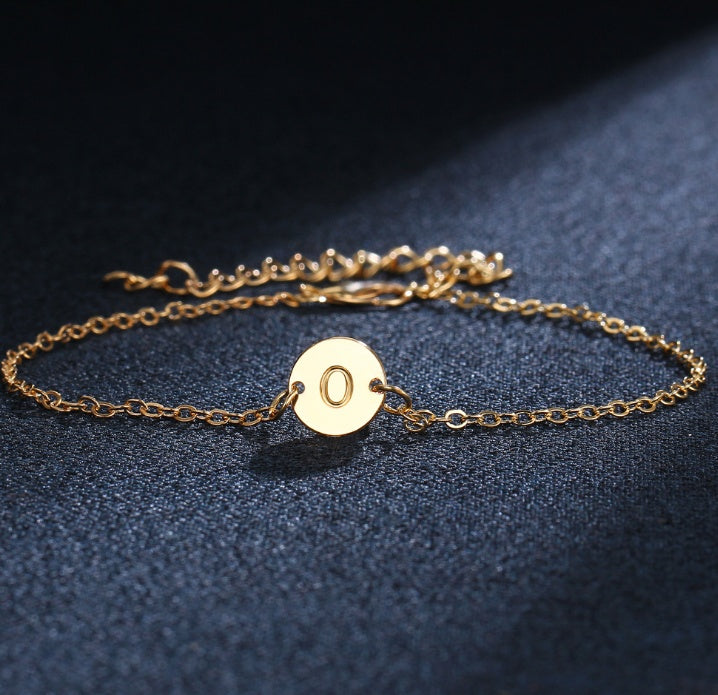 Pulsera de letras de moda y ángulo para mujer, pulsera sencilla ajustable de color dorado con nombre, Pulseras Mujer, regalos para fiestas