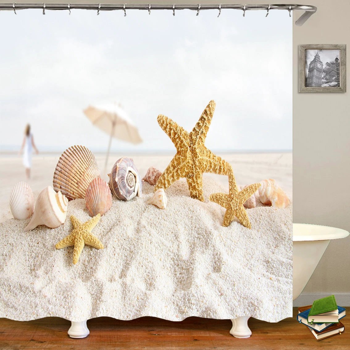 sea worldl Style Pattern Bathroom Shower Curtain by eprolo