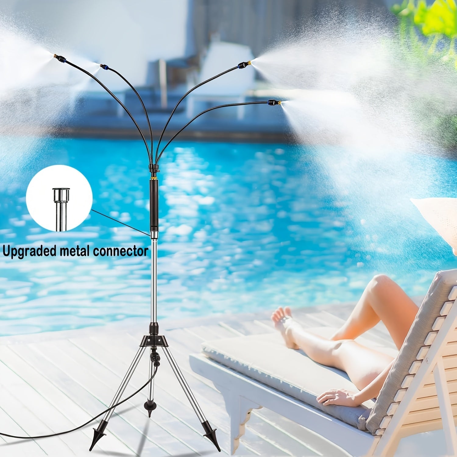 Outdoor Misting Stand for Patio & Pool-1