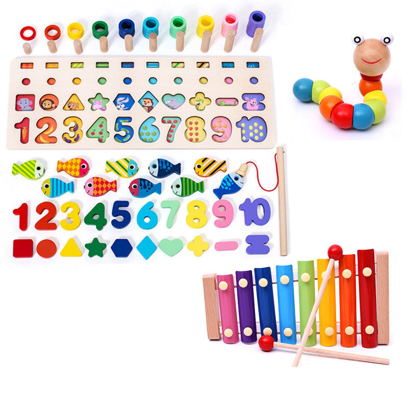 Jeu de puzzle 3D en bois pour enfants, alphabet et chiffres, jouet éducatif coloré avec lettres numériques géométriques
