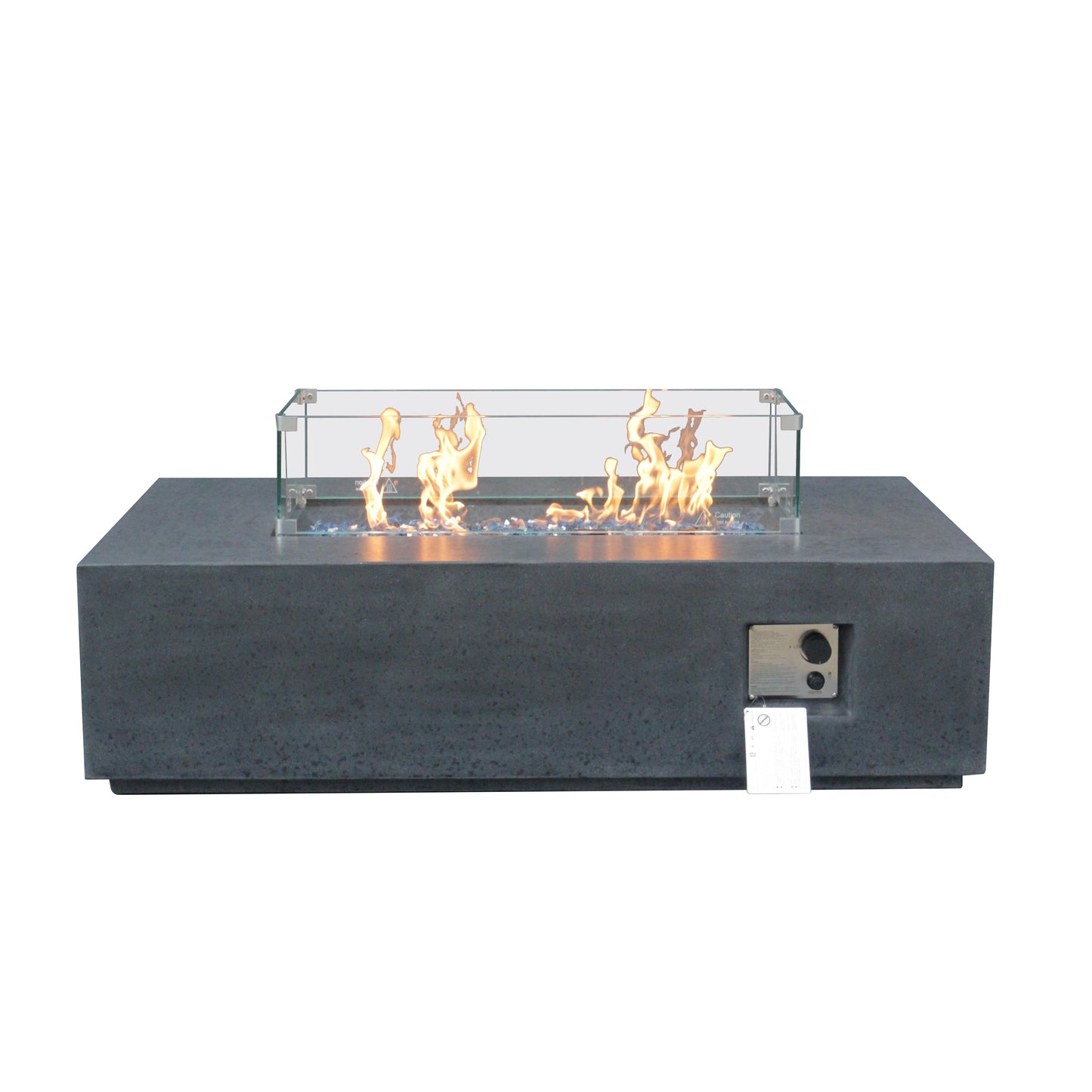 52 Inch Outdoor Concrete Propane gas rectangle Fire Pit table