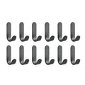 12Pcs Self Adhesive Hooks Heavy Duty Stainless Steel Wall Hooks Waterproof Sticky Hooks Bathroom Hang Towels Keys Coat Bags by eprolo