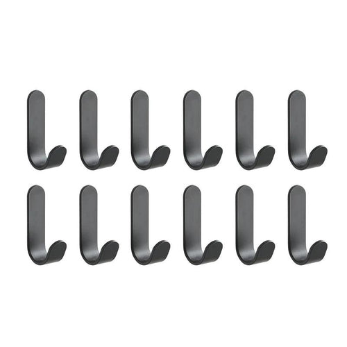 12Pcs Self Adhesive Hooks Heavy Duty Stainless Steel Wall Hooks Waterproof Sticky Hooks Bathroom Hang Towels Keys Coat Bags by eprolo