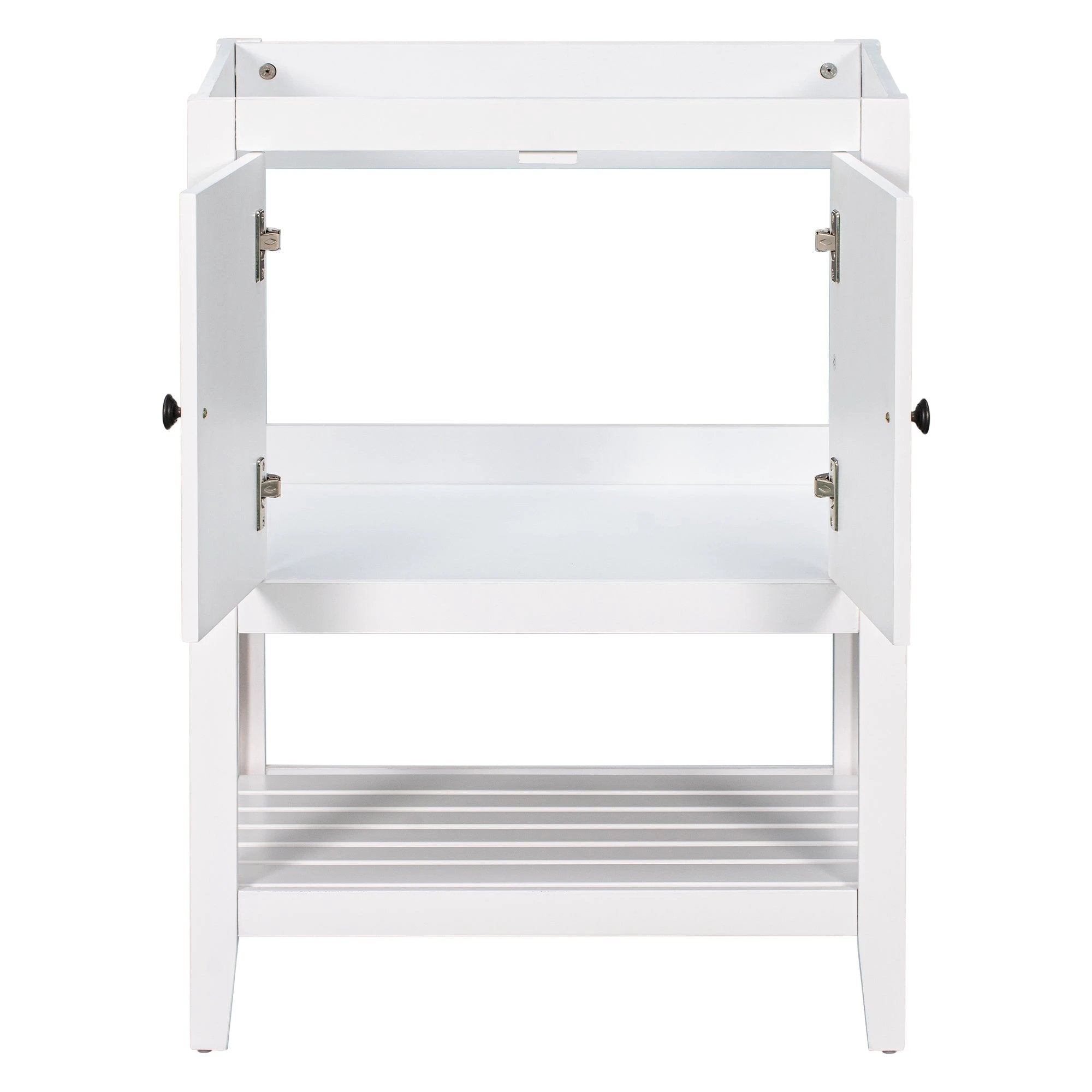 24" Bathroom Vanity Base Only, Soild Wood Frame, Bathroom Storage Cabinet by eprolo