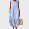 Womens Sleeveless Casual Printed Elegant Dress