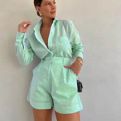 Ensemble de Costume Court et Manches Longues pour Femme