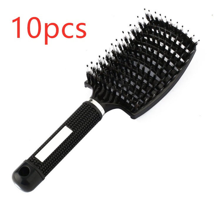 Cepillo para el cabello antinudos Brushy, desenredante para mujer, cerdas de nailon, masajeador de cuero cabelludo, peine para el cabello
