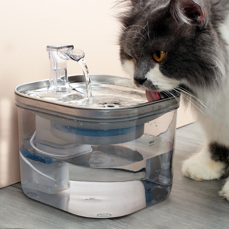 Dispensador de Agua Automático de Acero Inoxidable para Mascotas (Perro y Gato) Fuente Inteligente Accesorios para Mascotas