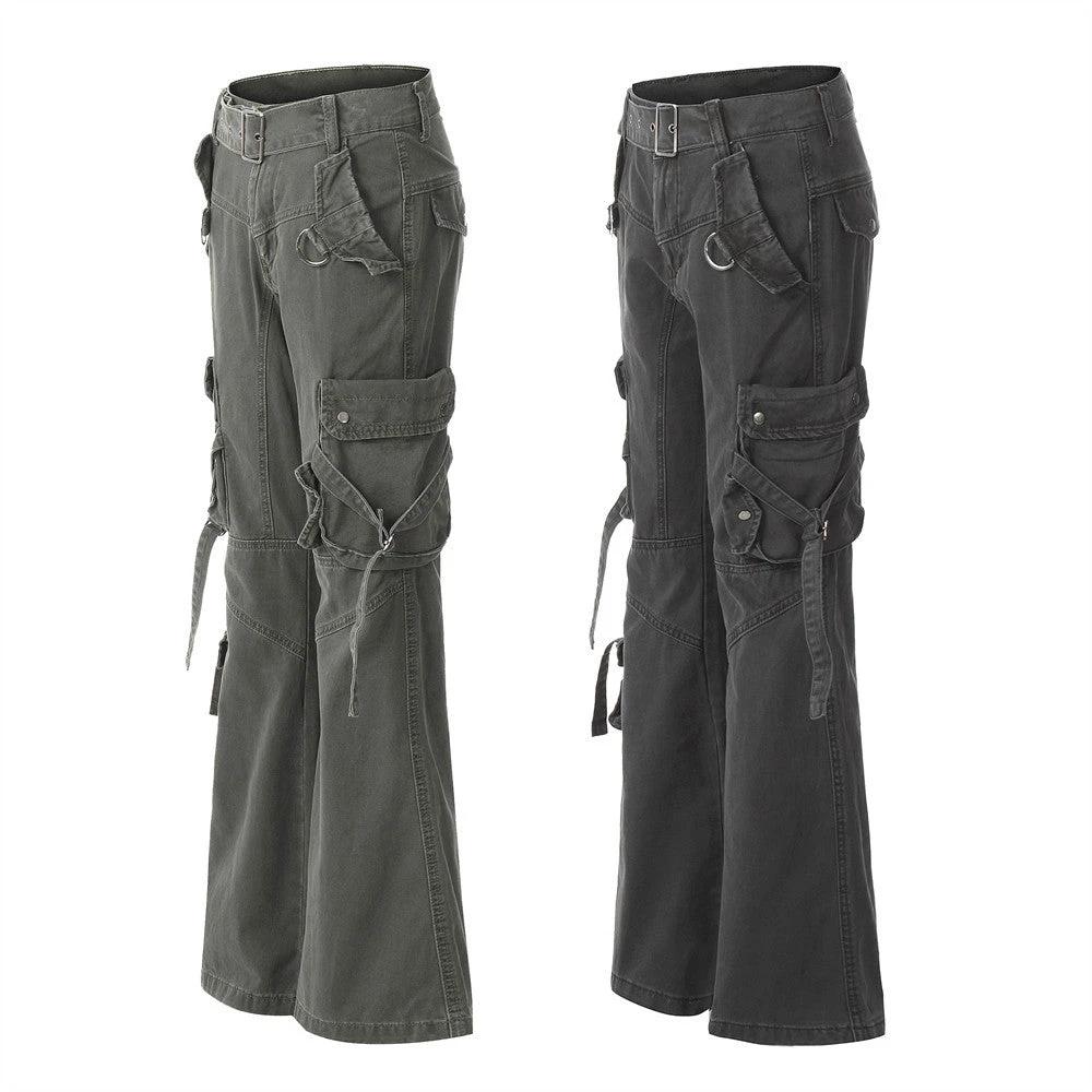 Tactical pocket strap work pants men's denim pants by eprolo