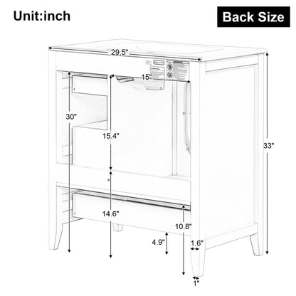 30" Bathroom Vanity with Sink by eprolo