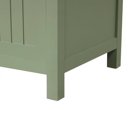 36 inch bathroom vanity with sink, one double door cabinet one large drawer and one flip drawer solid wood and MDF board, green by eprolo