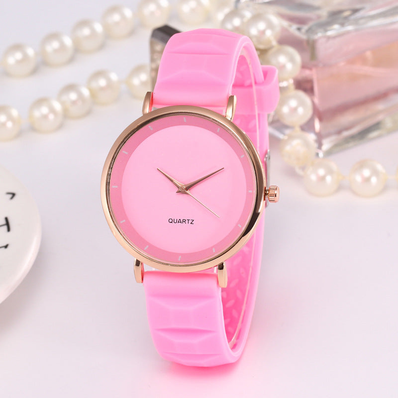 Relojes casuales de silicona de gelatina para hombres y mujeres