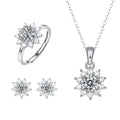925 Silver Ring Holder Jewelry Ornament First Snow Series Goddess Necklace Suit