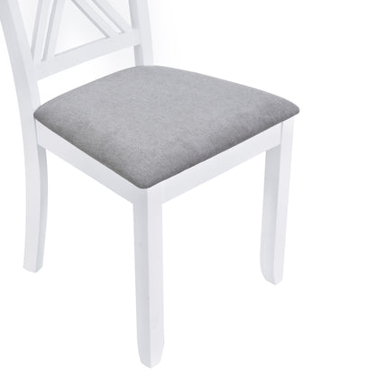 Ensemble de salle à manger 5 pièces en bois rustique minimaliste